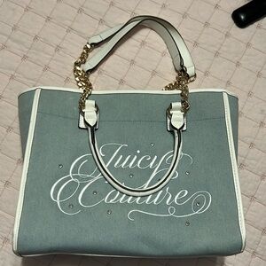 Juicy Couture Blue Denim Tote Bag